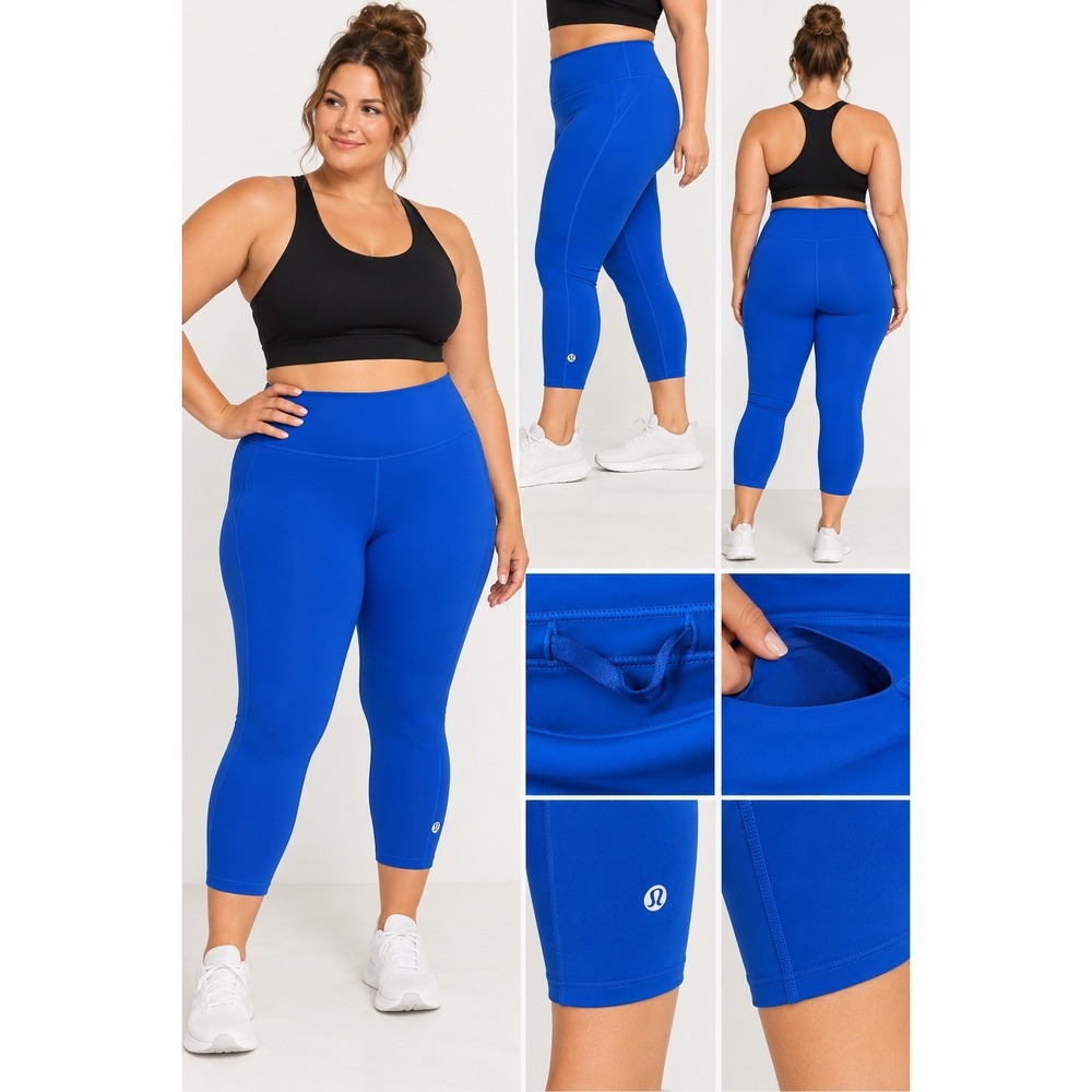 LULULEMON Base Pace High-Rise Crop 23" in Black size 16 Womens Athletic Active
